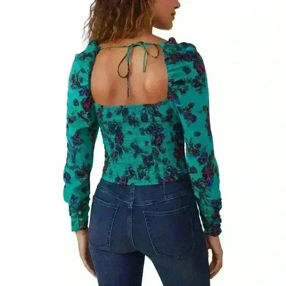 Free People Hilary Printed Top NWT Size L MSRP $98 - Picture 2 of 8